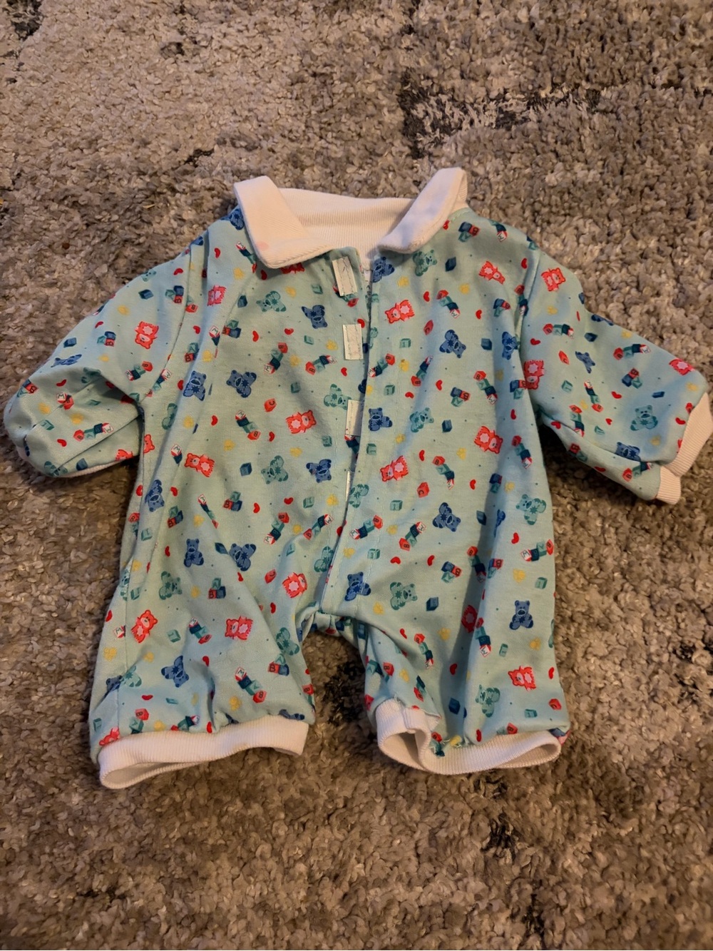 Build-A-Bear Light Blue Bear Print Footie